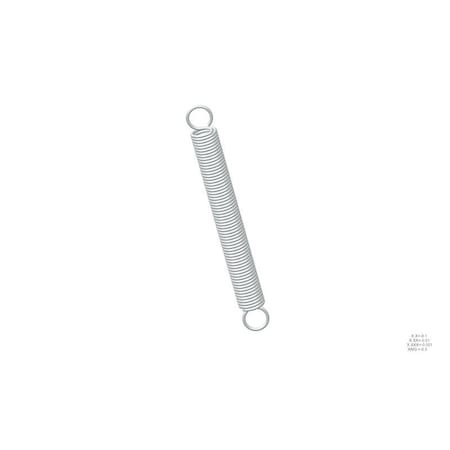 Approved Vendor Extension Spring, O=1.000, L= 9.00, W= .115 G609968265